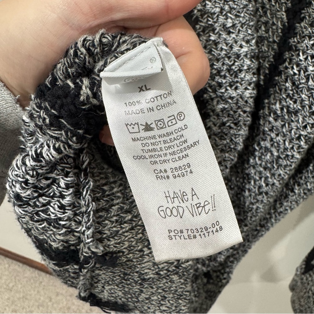 Stussy Baja Loose Gauge Sweater 'Black' Size XL - Picture 9 of 9